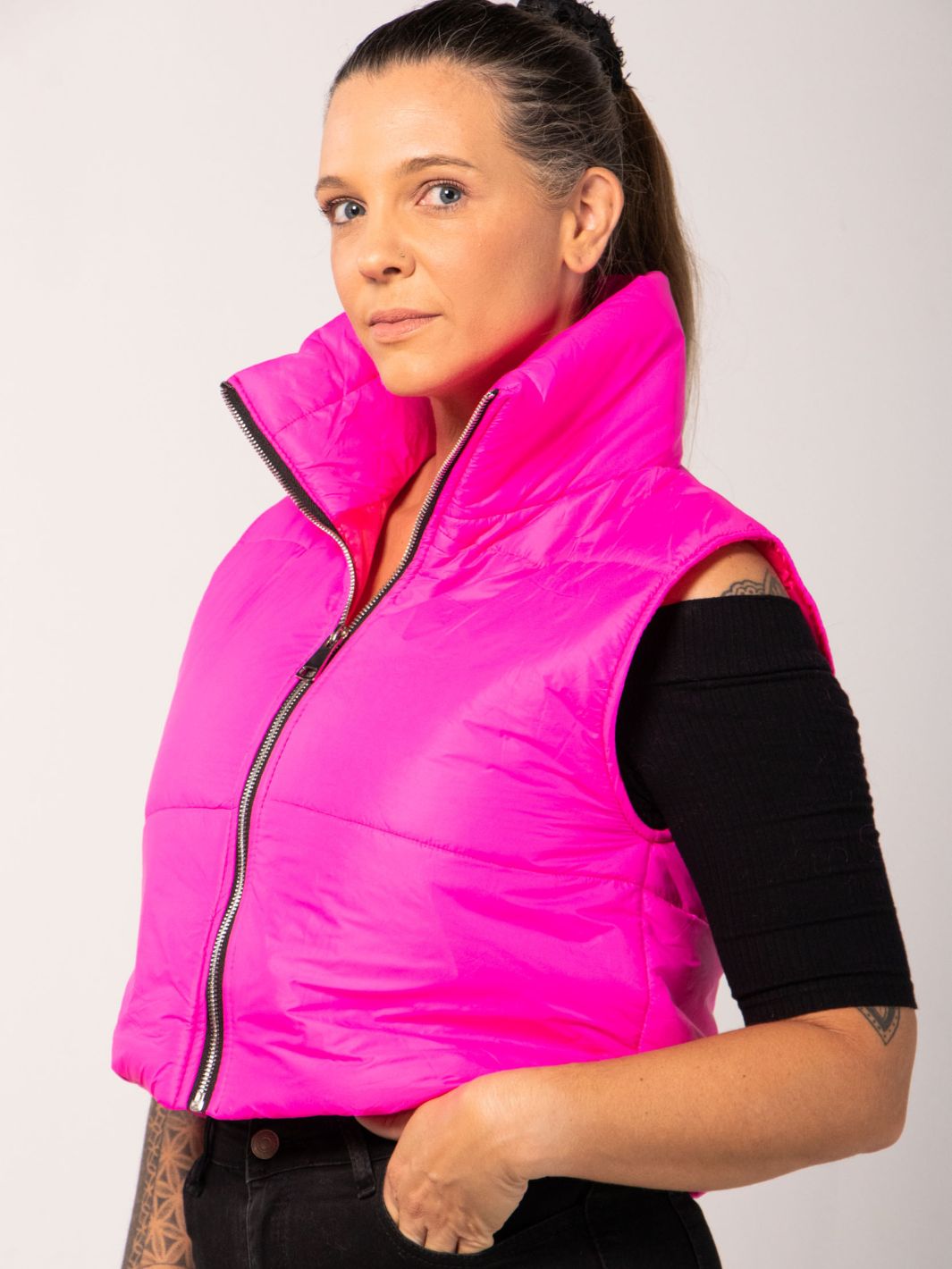 Gilet Puffer Destello De Color Abrigos y Chaquetas Dine &amp; Dance