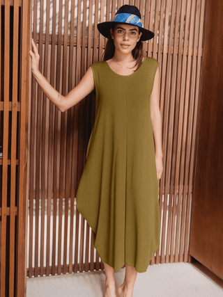 Mono De Algodón Chic Vestidos Dine & Dance Khaki
