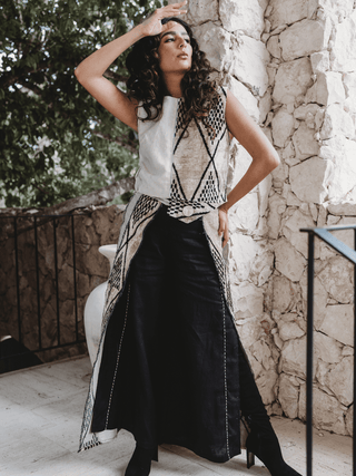 Pantalón Ale Chaparrera de Lino Pantalones Hammam