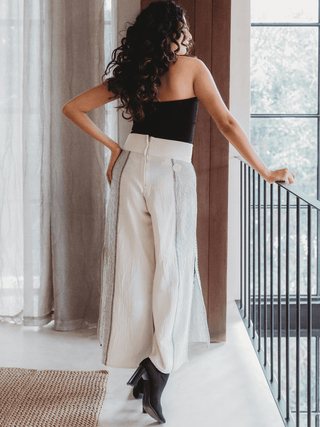 Pantalón Culotte Peshtemal de Algodón Pantalones Hammam Hueso