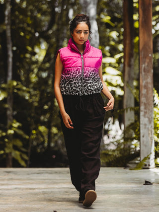 Pantalón de Lino Casual Pantalones Dine & Dance Negro