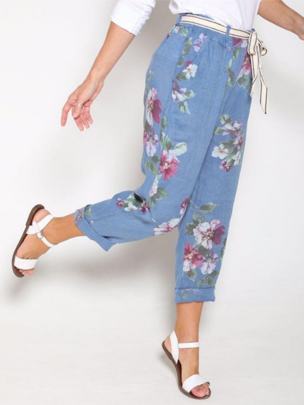 Pantalón De Lino Primavera Eterna Pantalones Dine &amp; Dance
