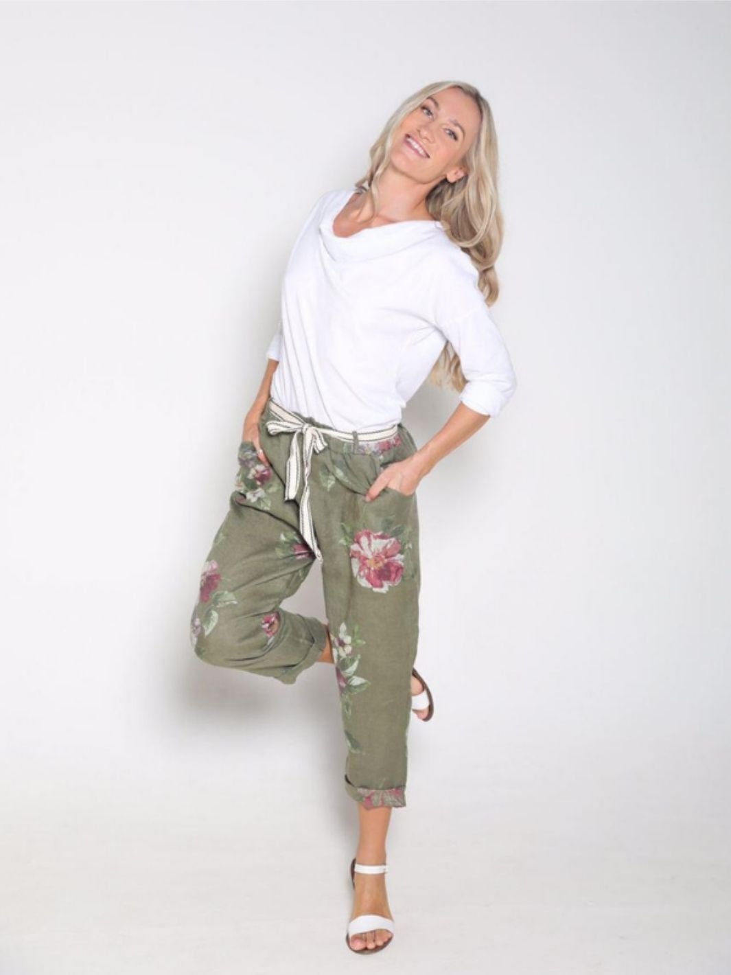 Pantalón De Lino Primavera Eterna Pantalones Dine &amp; Dance