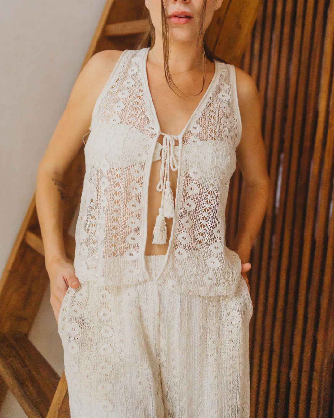 Pantalón Tejido Bohemio Pantalones Dine &amp; Dance