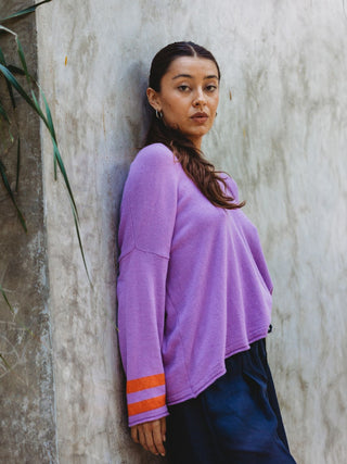 Sudadera Estrellita Ponchos y Suéteres Dine & Dance Morado