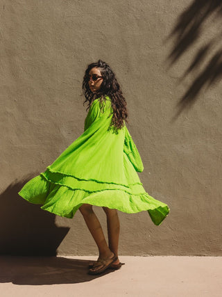 Túnica Chic de Algodón Tops Abacá Matcha