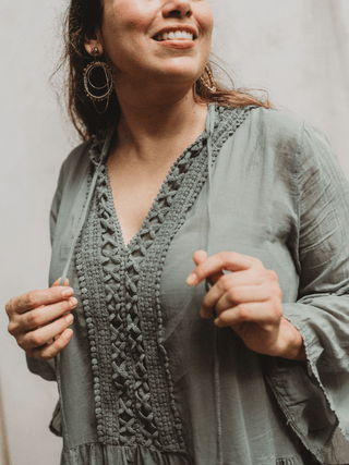 Vestido Coqueteo Vestidos Dine & Dance Verde Olivo