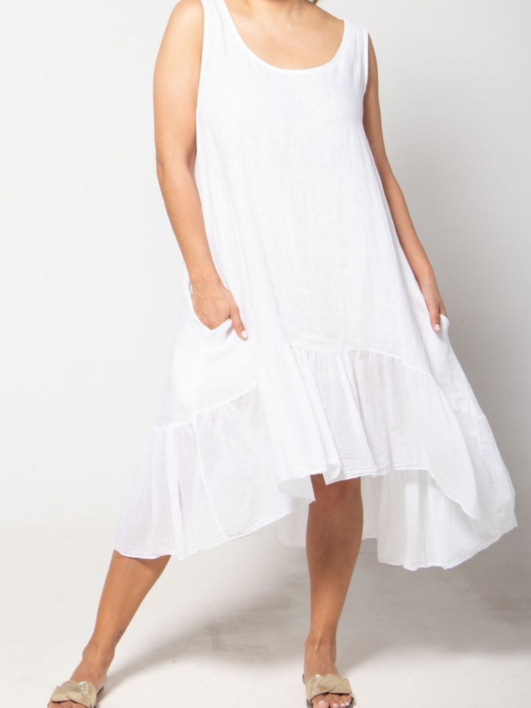 Vestido de Lino Atardecer Caribeño Vestidos Dine &amp; Dance
