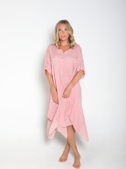 Vestido de Lino Brisa Tropical Vestidos Dine &amp; Dance