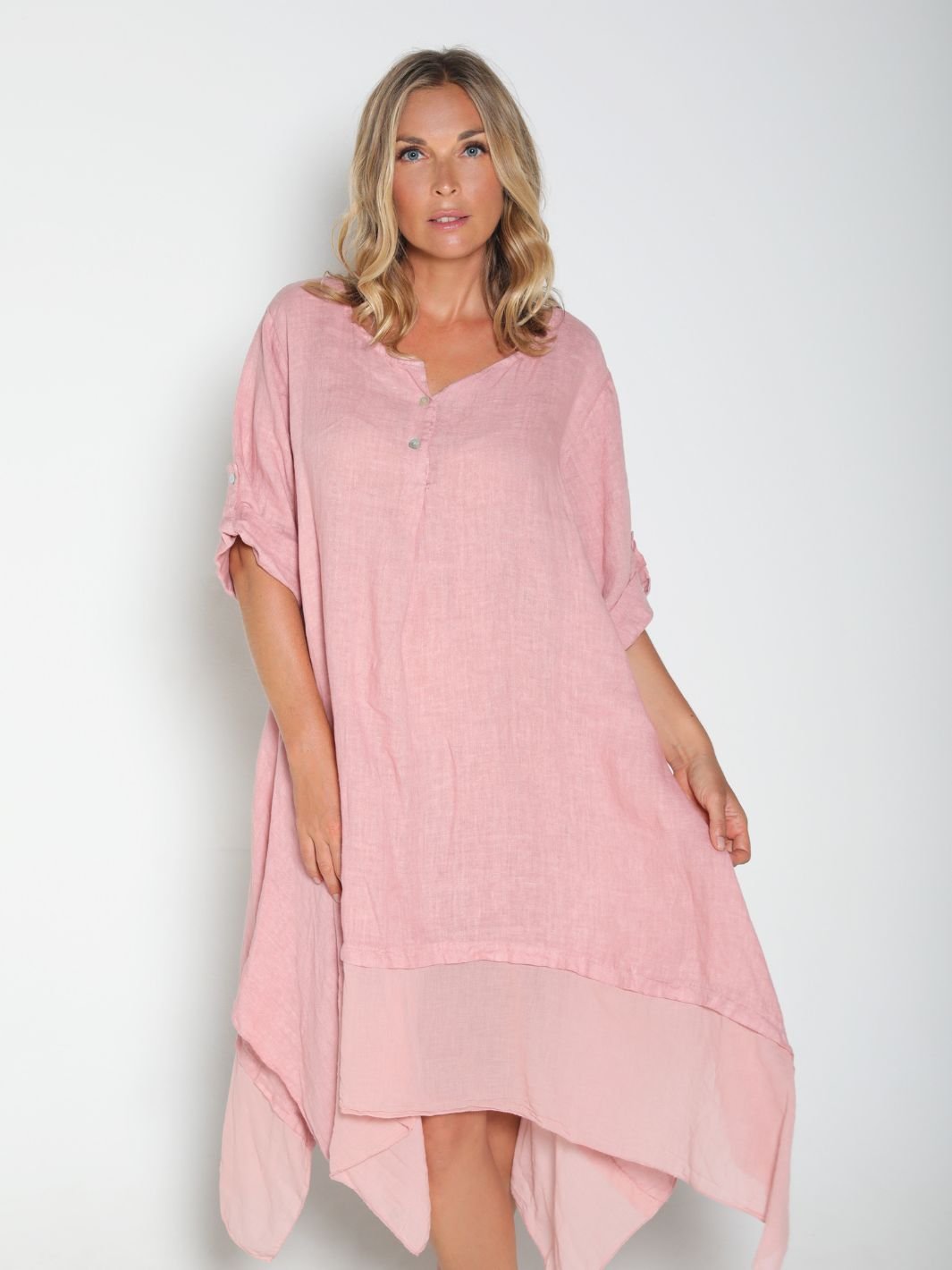 Vestido de Lino Brisa Tropical Vestidos Dine &amp; Dance