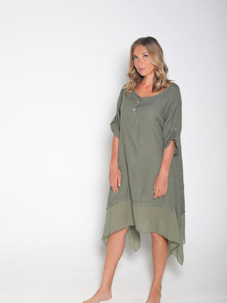 Vestido de Lino Brisa Tropical Vestidos Dine & Dance