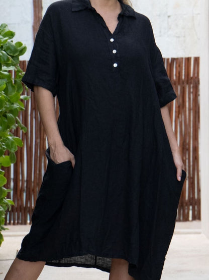 Vestido de Lino Encanto Vestidos Dine &amp; Dance