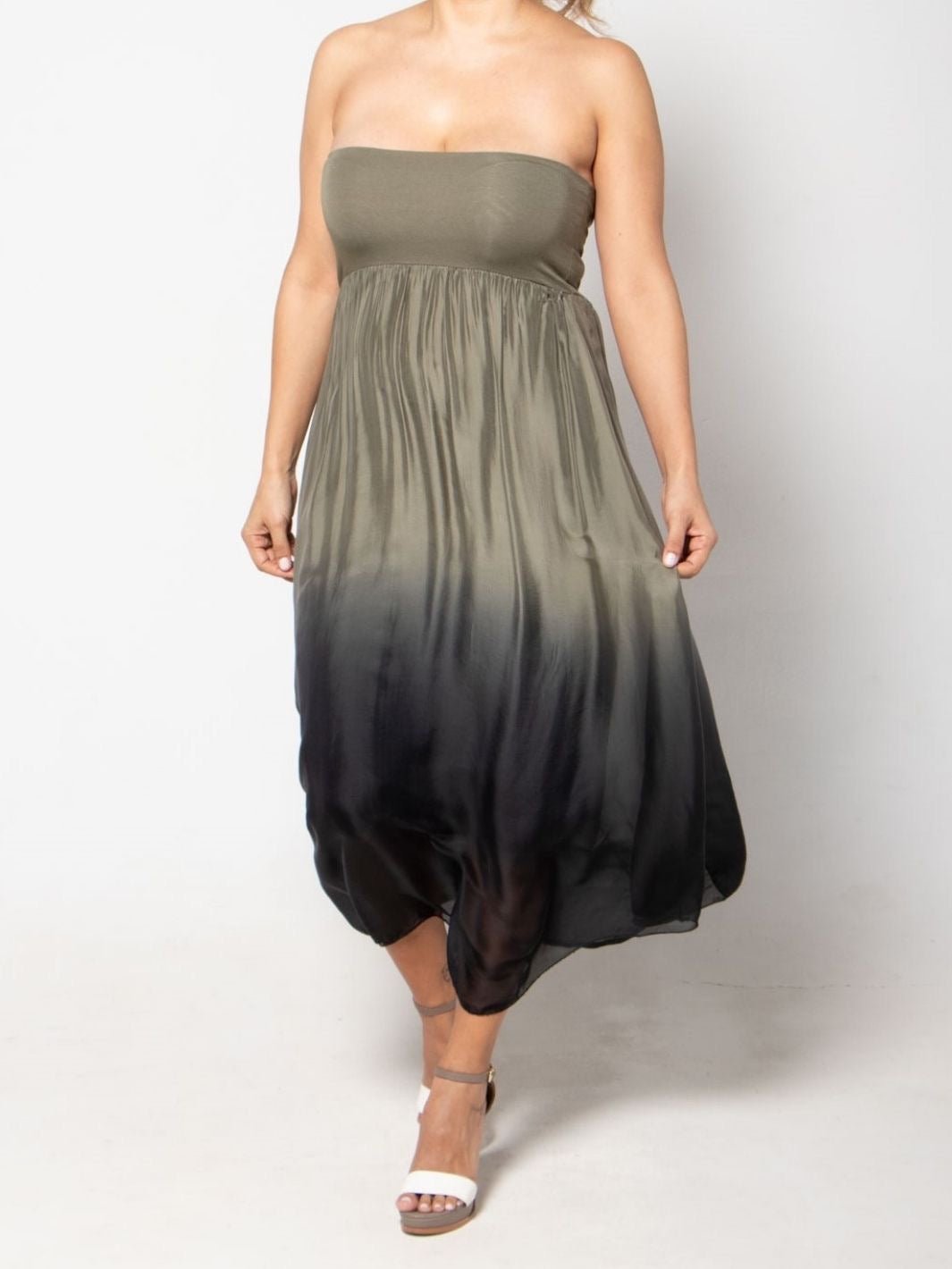 Vestido Falda Amanecer de Seda Vestidos Dine &amp; Dance