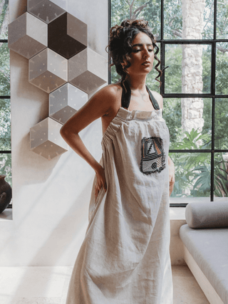 Vestido Halter En Lino Vestidos Hammam