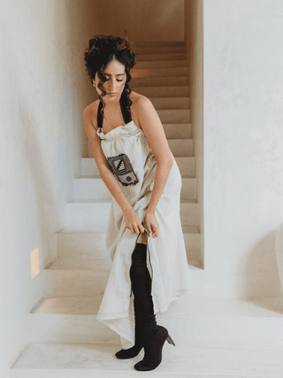 Vestido Halter En Lino Vestidos Hammam