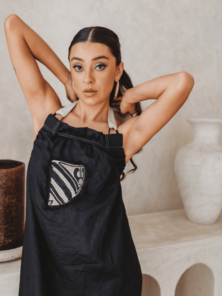 Vestido Halter En Lino - Kiki & Josie