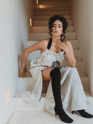 Vestido Halter En Lino Vestidos Hammam