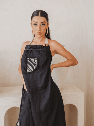 Vestido Halter En Lino Vestidos Hammam