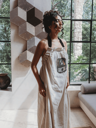 Vestido Halter En Lino Vestidos Hammam