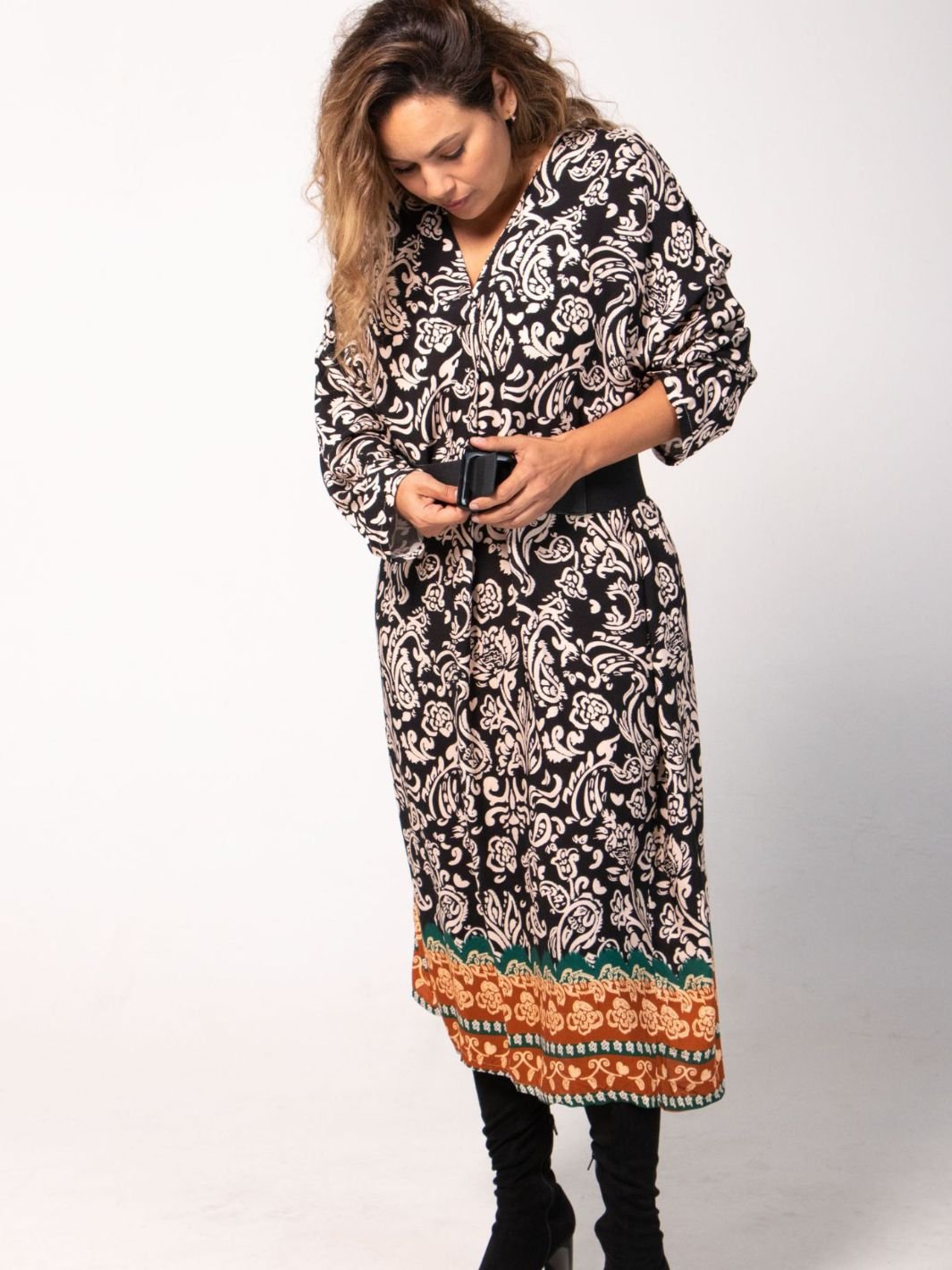 Vestido Maxi Boho Chic Vestidos Dine &amp; Dance Negro