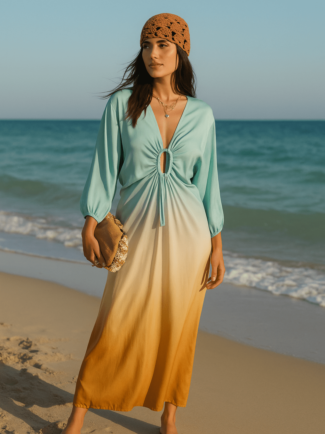 Vestido Ombré Azul Kiki &amp; Josie