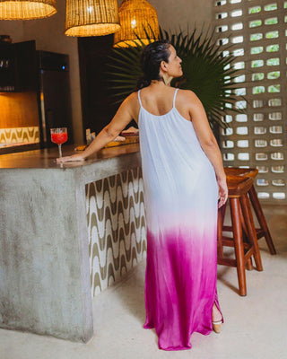 Vestido Ombré De Seda